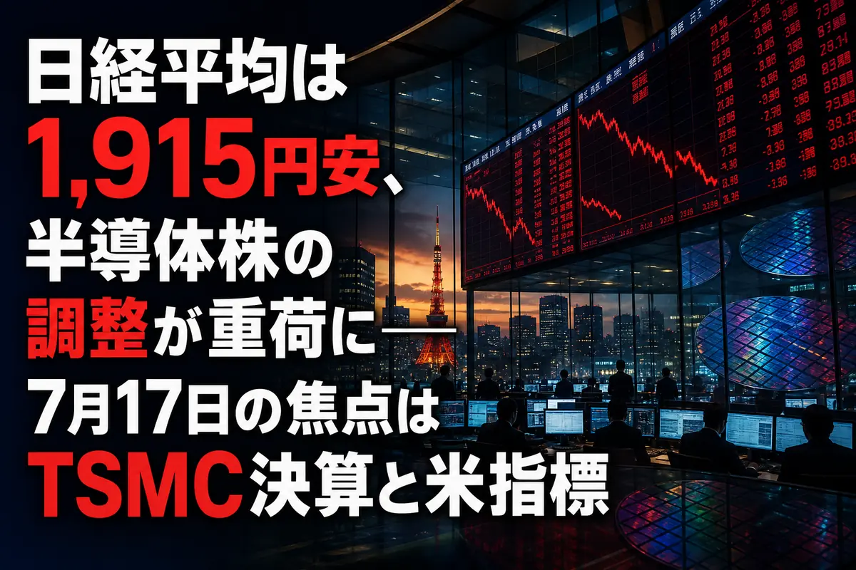 下落する株価チャートを映す東京市場のイメージ。
