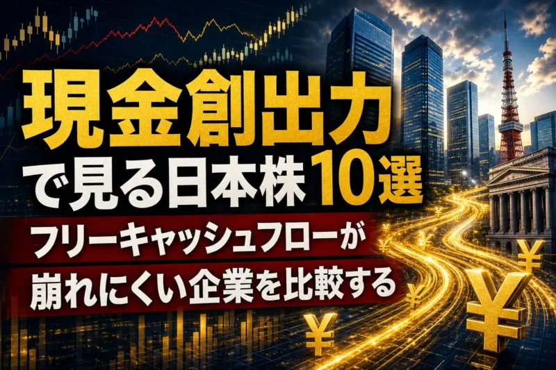現金創出力で見る日本株10選　フリーキャッシュフローが崩れにくい企業を比較する