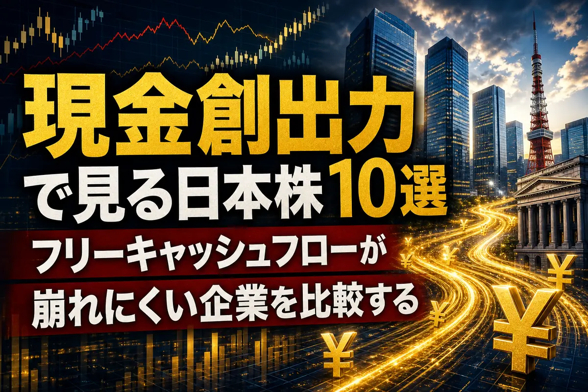 現金創出力で見る日本株10選 フリーキャッシュフローが崩れにくい企業を比較する
