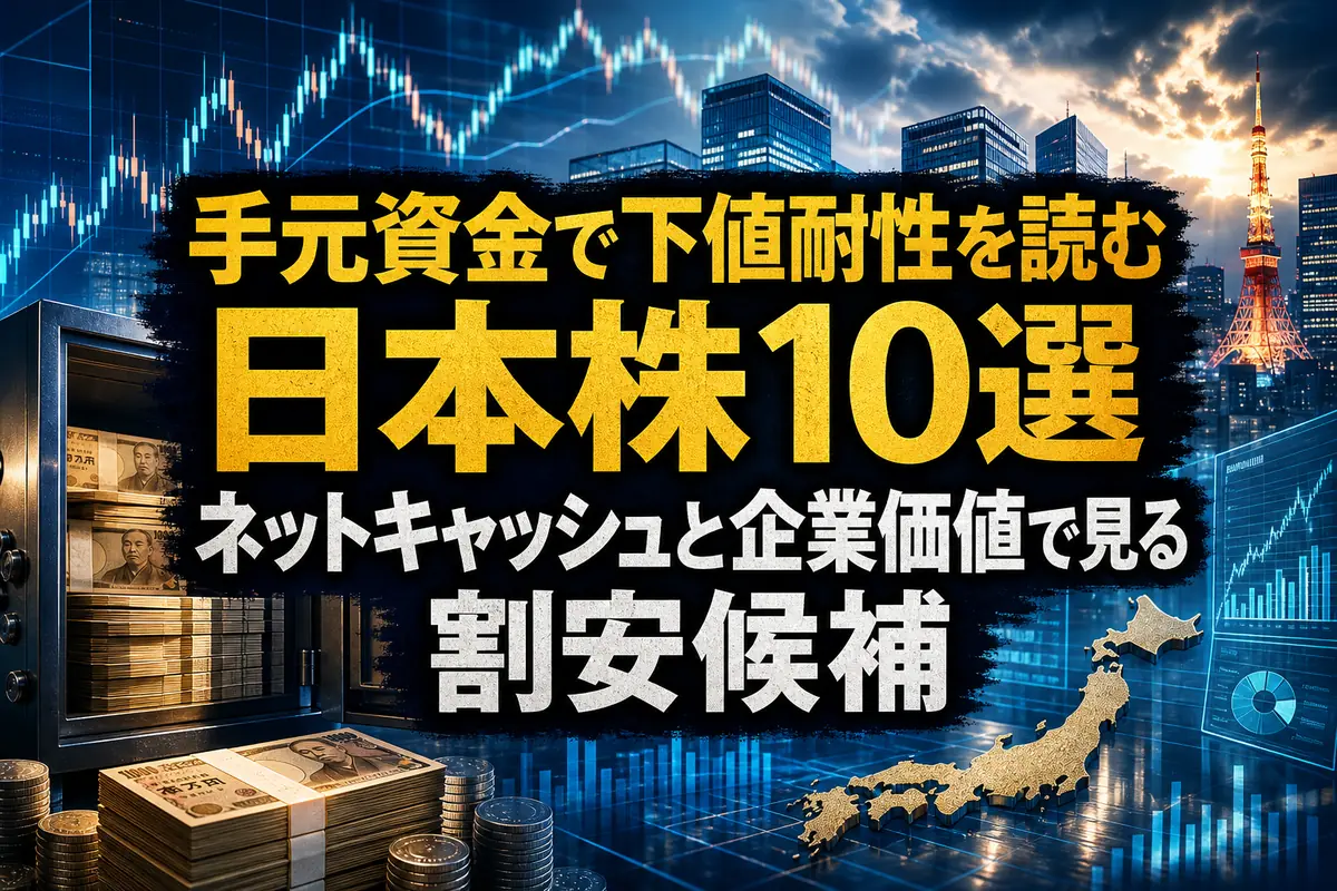 手元資金で下値耐性を読む日本株10選 ネットキャッシュと企業価値で見る割安候補