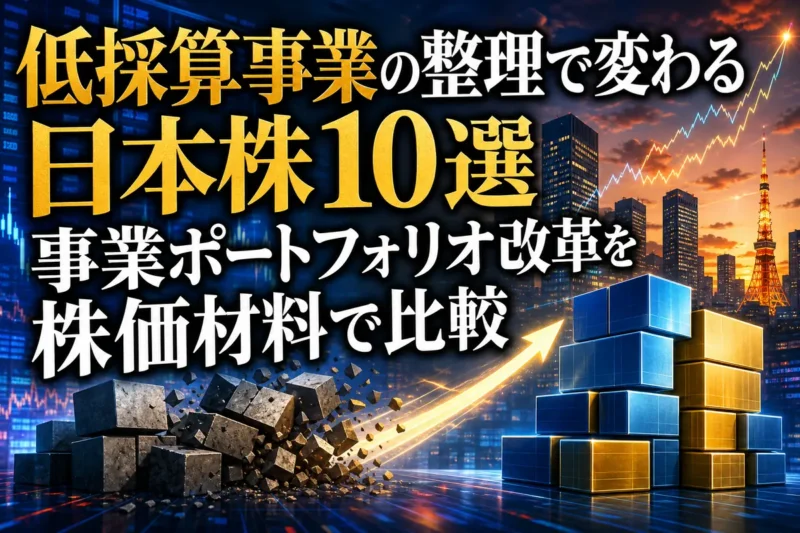 低採算事業の整理で変わる日本株10選　事業ポートフォリオ改革を株価材料で比較