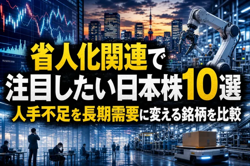 省人化関連で注目したい日本株10選　人手不足を長期需要に変える銘柄を比較