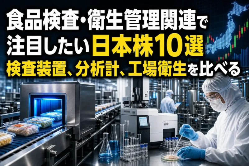 食品検査・衛生管理関連で注目したい日本株10選　検査装置、分析計、工場衛生を比べる