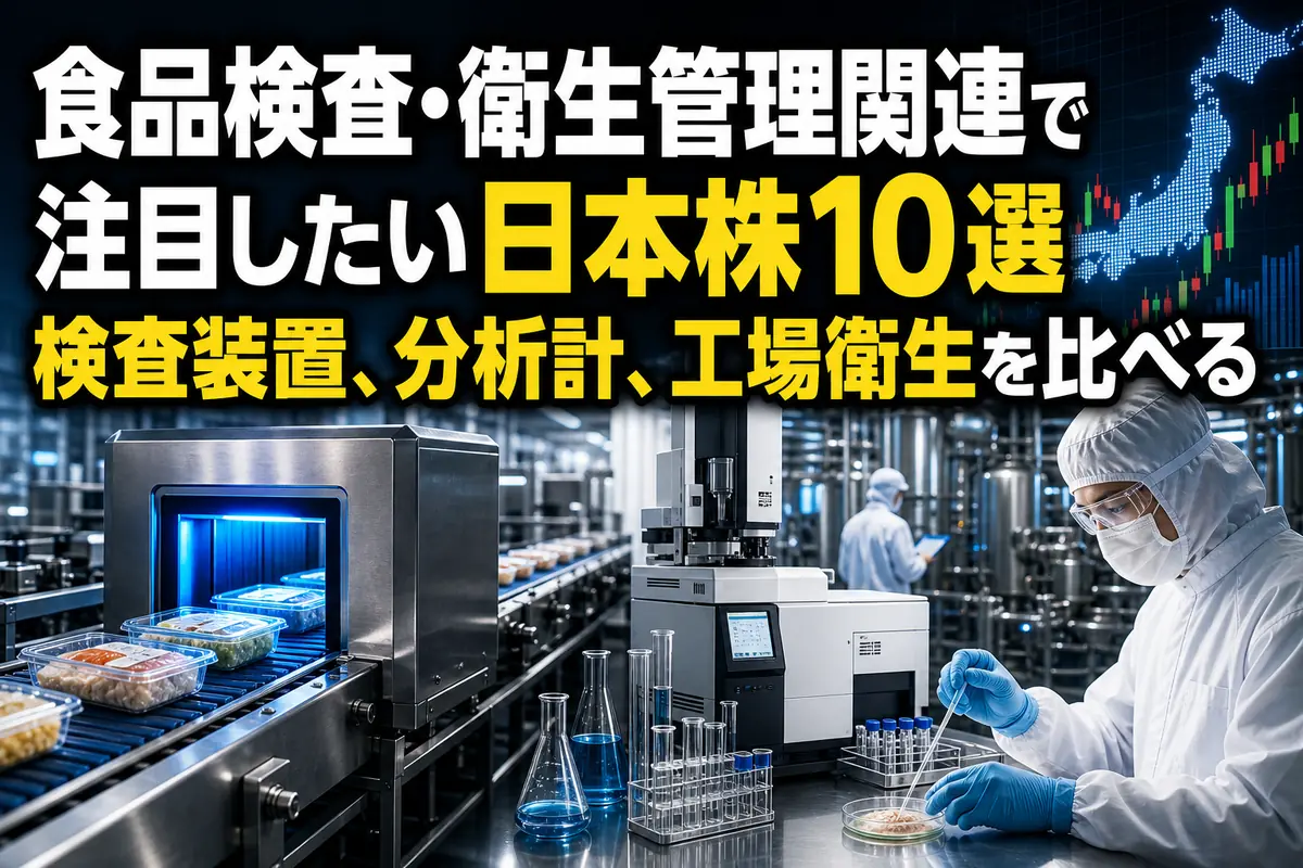 食品検査・衛生管理関連で注目したい日本株10選　検査装置、分析計、工場衛生を比べる