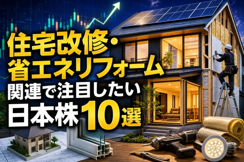住宅改修・省エネリフォーム関連で注目したい日本株10選