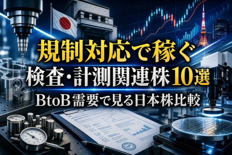 規制対応で稼ぐ検査・計測関連株10選　BtoB需要で見る日本株比較