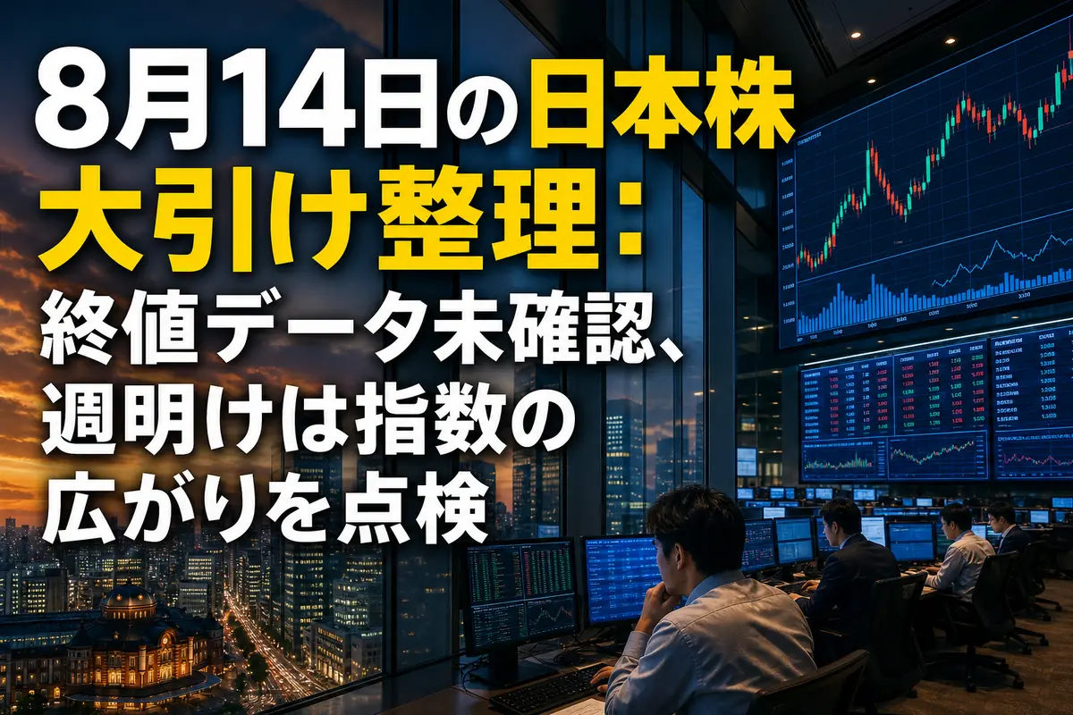 東京市場の大引け後に相場データを確認する取引画面。