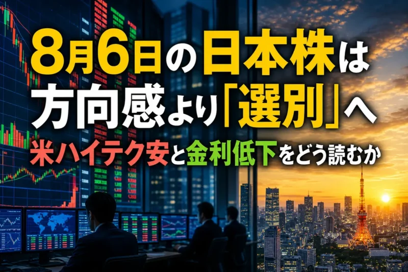 朝焼けの東京市場で国内外の相場データを確認する様子。