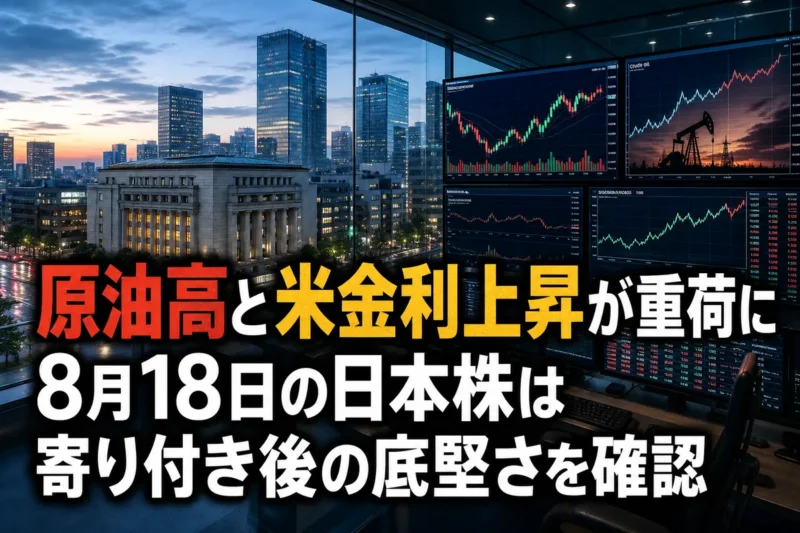 東京市場の寄り付き前に株価・為替・原油の動向を確認する画面。