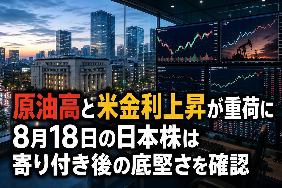 東京市場の寄り付き前に株価・為替・原油の動向を確認する画面。