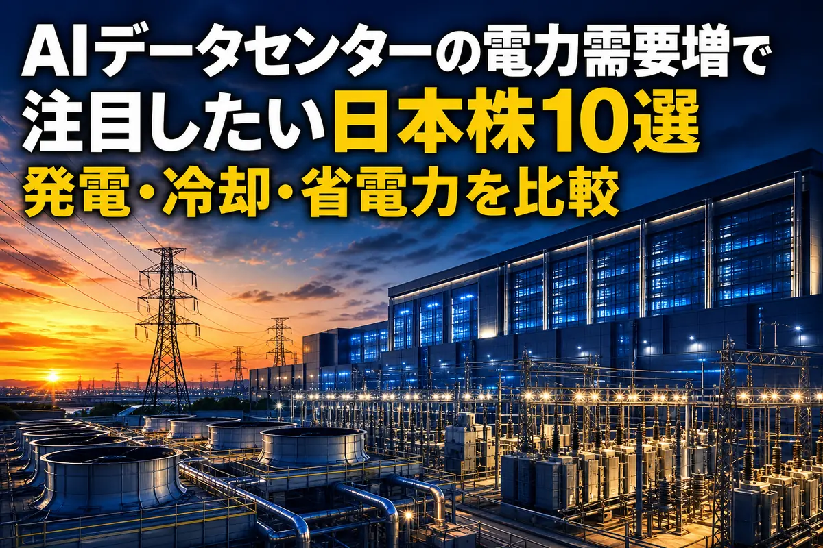 電力設備と冷却設備を備えた大型データセンター。