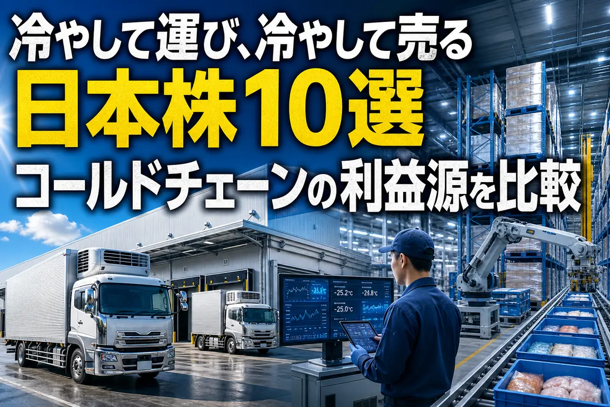 冷蔵倉庫と保冷トラックが連携するコールドチェーン物流拠点。