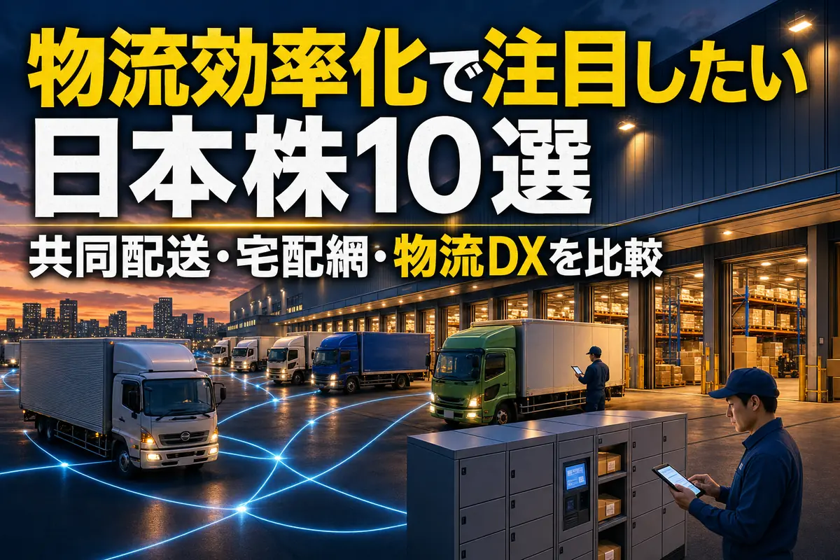 共同配送拠点と宅配ロッカー、デジタル配車を組み合わせた物流現場。