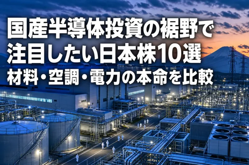 半導体工場を支える超純水設備、空調設備、変電設備が並ぶ産業拠点。