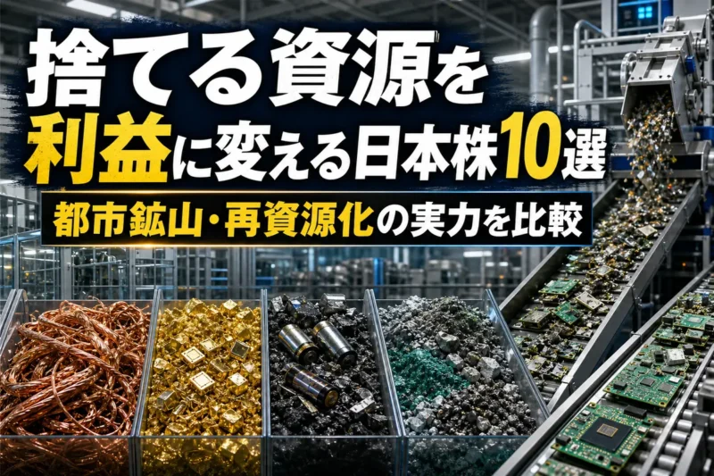 電子基板や使用済み電池から金属資源を回収する都市鉱山施設。