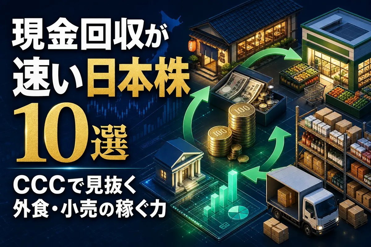 外食店と小売店を巡る短い資金回収サイクルを表したイメージ。