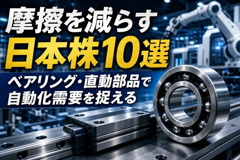 自動化工場で使われる精密ベアリングと直動レール。
