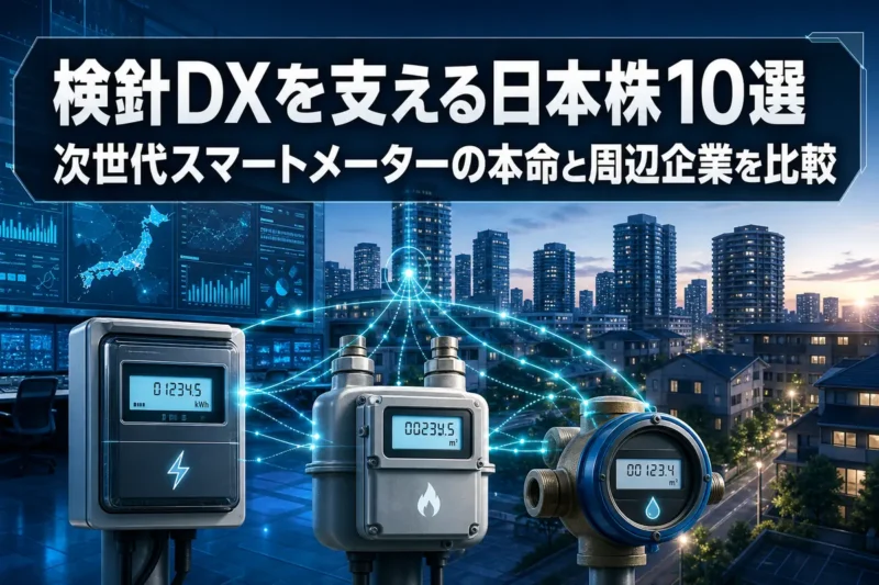 電気・ガス・水道のスマートメーターが都市のデータ網につながる様子。