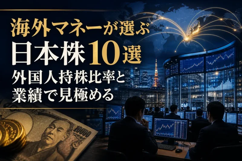 海外投資家の資金と日本株市場のつながりを表したイメージ。